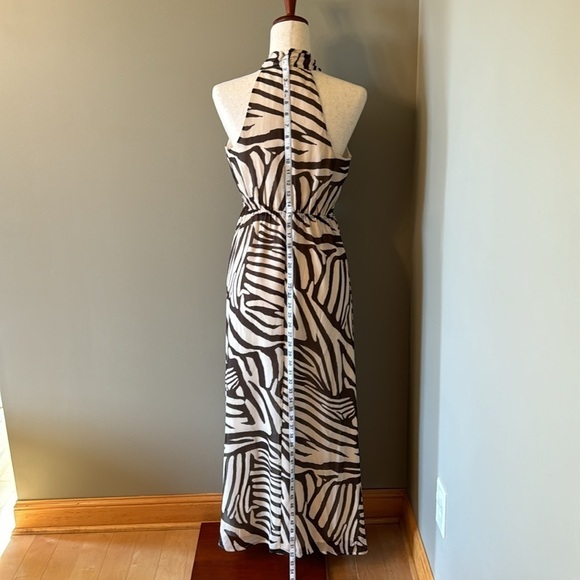 Express Women's Size Small Neutral Animal Print Maxi Dress - Picture 11 of 14